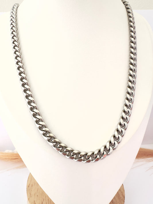 Cadena Eslabón Cubano Grueso - Hombre - 60cm de largo *7mm