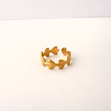 🌿 Anillo Coronas de Laurel - Ajustable