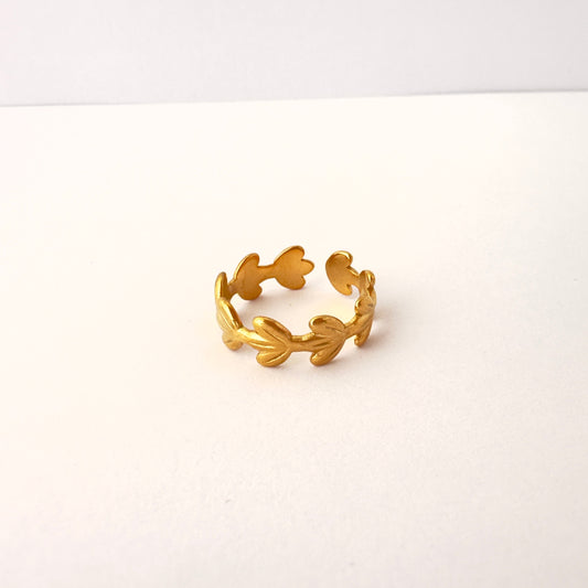🌿 Anillo Coronas de Laurel - Ajustable