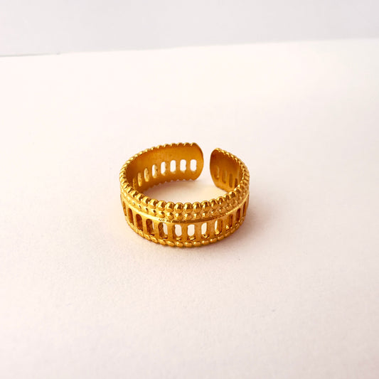 Anillo Textura Romana - Ajustable