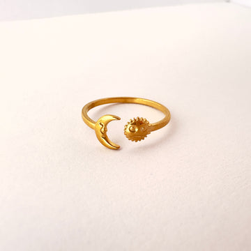 ☀️🌙 Anillo Sol & Luna - Ajustable