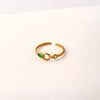 💚 Anillo lazo esmeralda - Ajustable