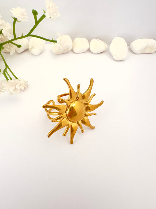 Anillo Sol Dorado - Ajustable