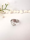 Anillo Hojas Plateadas - Ajustable