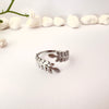 Anillo Doble Rama Plateada - Ajustable