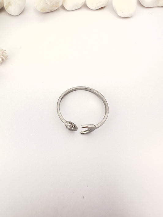 ☀️ Anillo Sol & Luna plateado - Ajustable