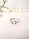 ☀️ Anillo Sol & Luna plateado - Ajustable