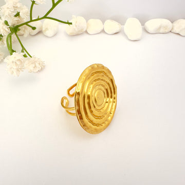 Anillo Maxi Ciclos dorados - Ajustable