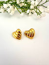 Pendientes Corazón Dorado Envolvente