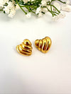 Pendientes Corazón Dorado Envolvente