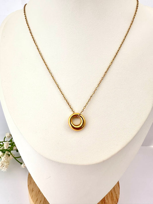 Collar Doble Aro Gold