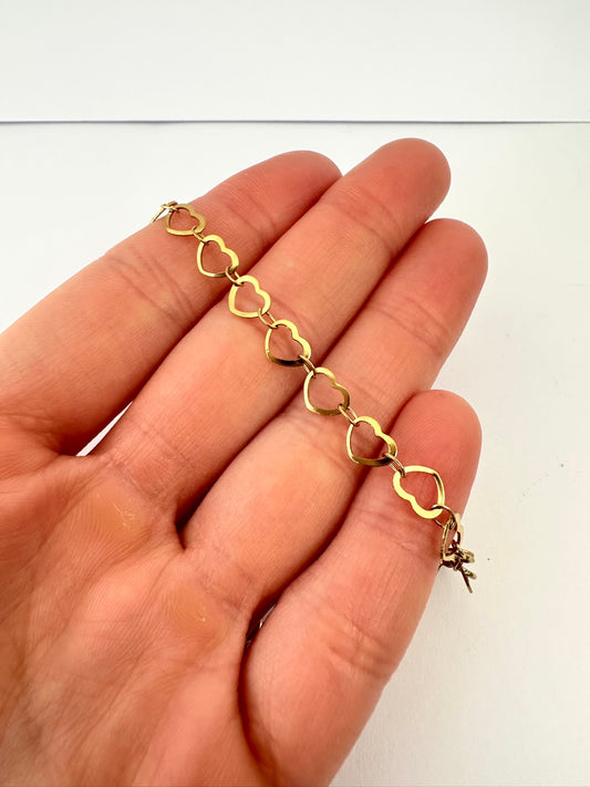 Pulsera de Corazones Gold