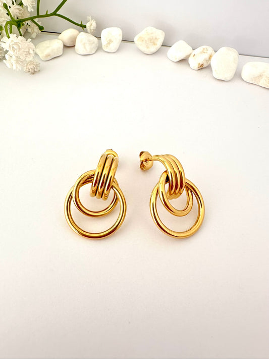 Pendientes Entrelazados Gold
