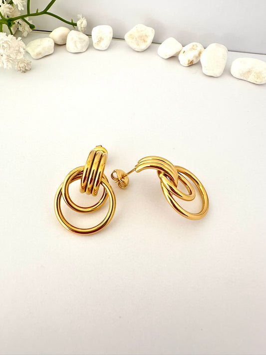 Pendientes Entrelazados Gold