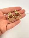 Pendientes Entrelazados Gold -  Enchape de Oro 18k