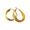 Argollas Oro Detalle Texturizado - 3,1cm