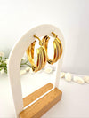 Argollas Oro Detalle Texturizado - 3,1cm