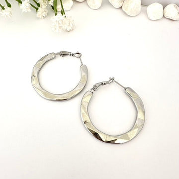 Argollas Aura Plateadas 3,5 cm