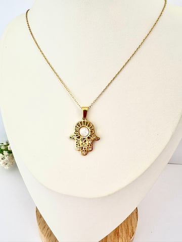 Collar Mano de Fátima Oro