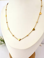 Cadena de Corazones Oro