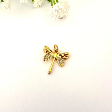Dije Libélula – 1,8 cm - Baño de Oro - Glamora