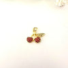 Dije Cerezas con Circones – 1,5 cm - Baño de Oro - Glamora
