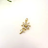 🌼 Dije Girasol Brillante – 2cm - Baño de Oro - Glamora