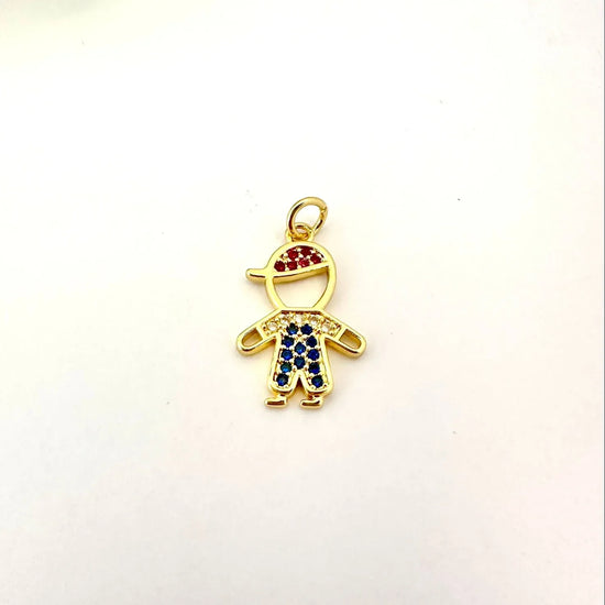 Dije Niño Brillante – 2,1cm - Baño de Oro - Glamora