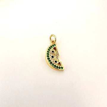 Dije Rodaja de Sandía – 1.6 cm. Baño de Oro - Glamora