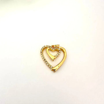 Dije Corazón Doble Enlazado - 2cm - Baño de Oro - Glamora
