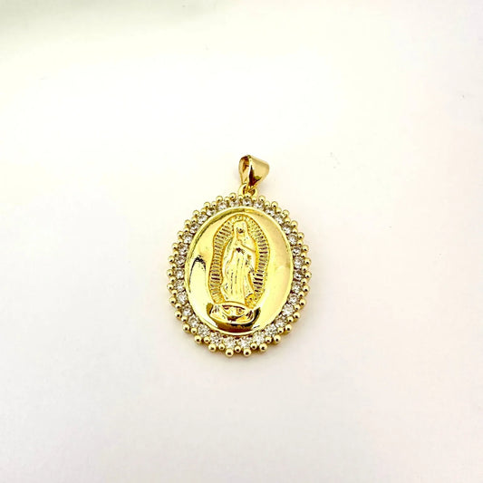✨ Dije Virgen María – 3cm - Baño de Oro - Glamora
