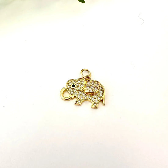 Dije Elefante Brillante - 1,5cm - Baño de Oro - Glamora