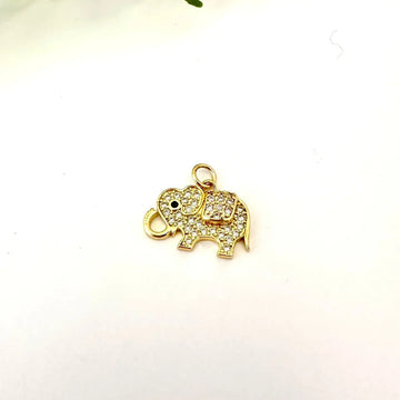 Dije Elefante Brillante - 1,5cm - Baño de Oro - Glamora