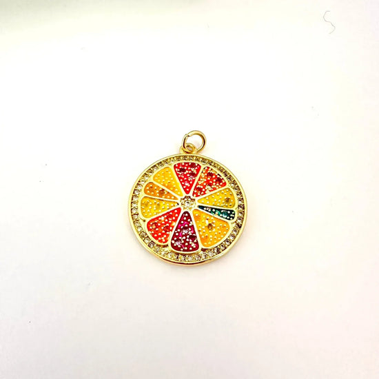 Dije Frutal Multicolor - 2,2cm - Baño de Oro - Glamora