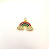 Dije Arcoíris de Cristales - 2cm - Baño de Oro - Glamora