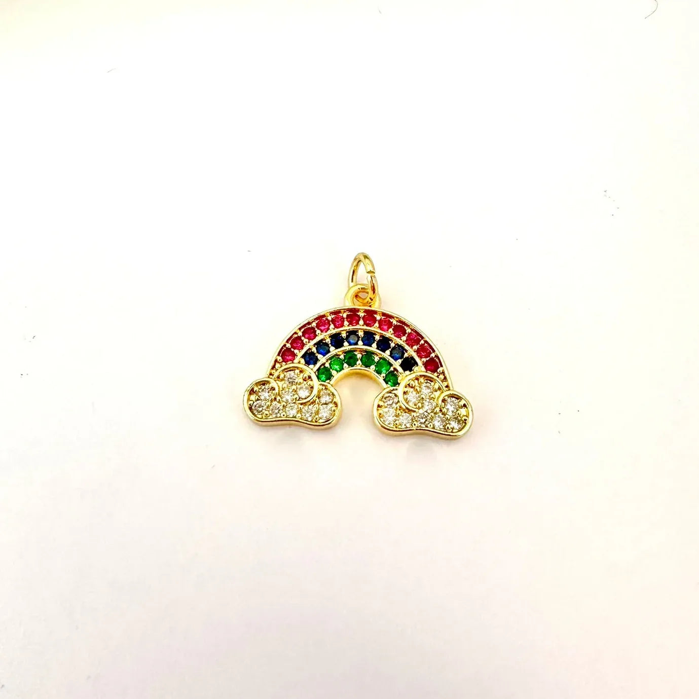 Dije Arcoíris de Cristales - 2cm - Baño de Oro - Glamora
