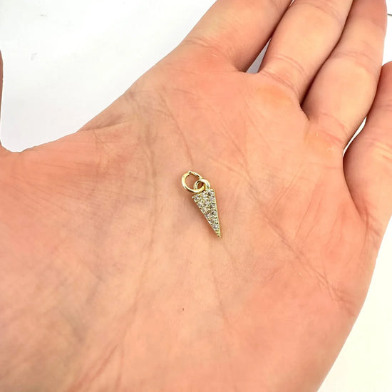 Dije Brillante - 1,1cm - Baño de Oro - Glamora