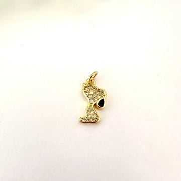 Dije Perrito Luminoso - 1,5cm - Baño de Oro - Glamora