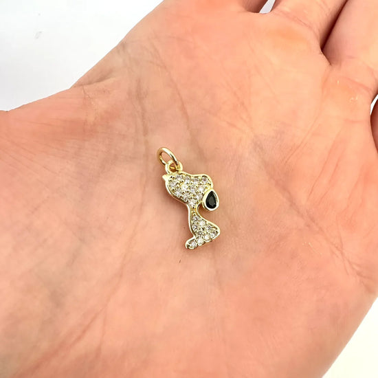Dije Perrito Luminoso - 1,5cm - Baño de Oro - Glamora