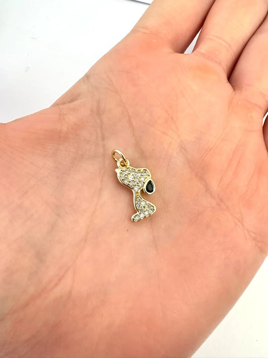 Dije Perrito Luminoso - 1,5cm - Baño de Oro - Glamora