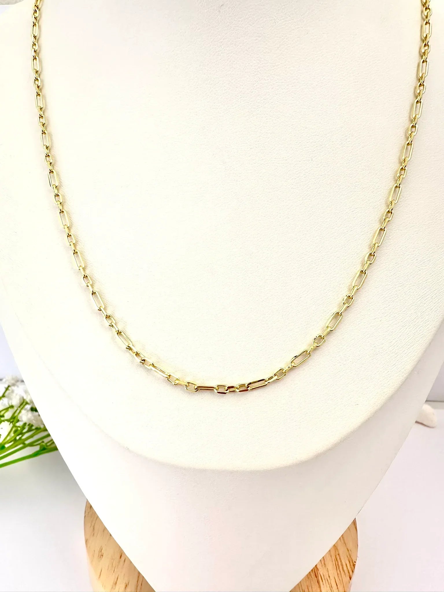 Cadena Eslabón Clásico - 50 cm - Baño de Oro - Glamora