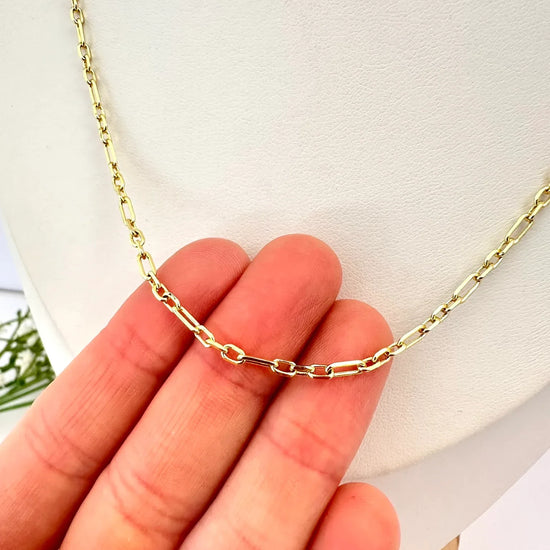 Cadena Eslabón Clásico - 50 cm - Baño de Oro - Glamora