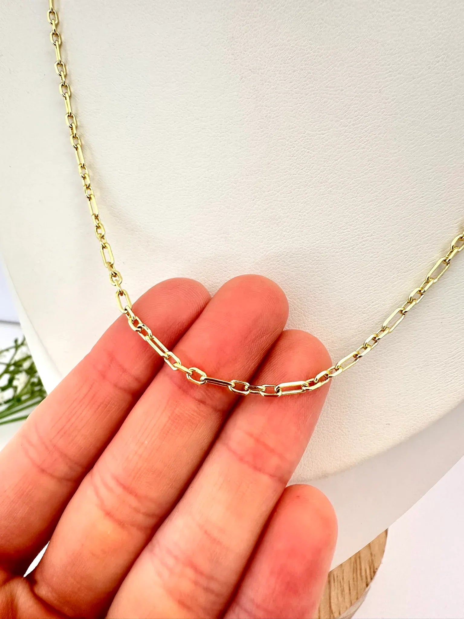 Cadena Eslabón Clásico - 50 cm - Baño de Oro - Glamora