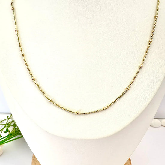 Cadena Elegancia Gold - 50 cm - Baño de Oro - Glamora