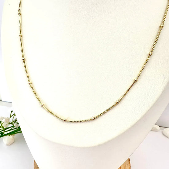 Cadena Elegancia Gold - 50 cm - Baño de Oro - Glamora