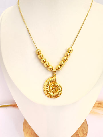 Collar Caracola – 50 cm - Baño de Oro
