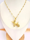 Collar Perrito Brillante – 50 cm - Baño de Oro - Glamora
