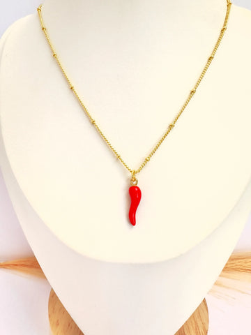 Collar de Ají – 50 cm - Baño de Oro - Glamora