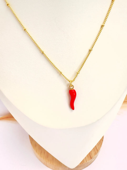 Collar de Ají – 50 cm - Baño de Oro - Glamora