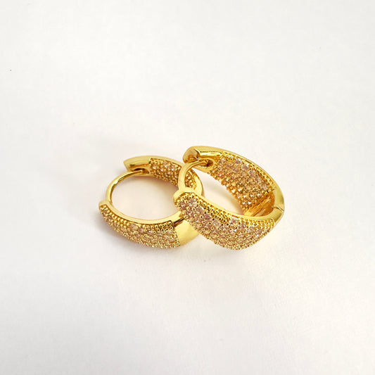 ✨ Argollas Brillo - 1,7 cm -  Baño de Oro